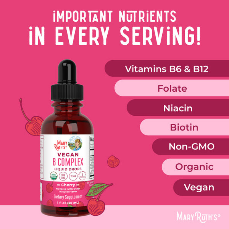 Mary Ruth's B-komplex vegan tekutý kvapky 30 ml