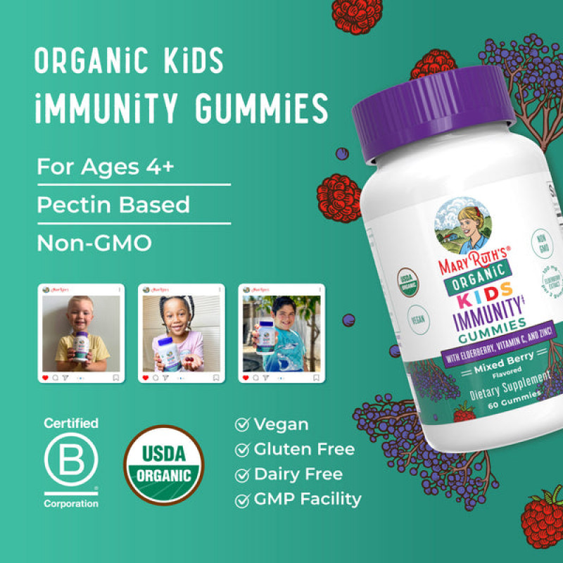 Mary Ruth's Bio Immunity Gummies pre deti od 4 rokov 60 ks
